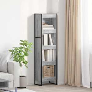 Knjigovni omar Siva Sonoma 80 x 30 x 155 cm Konstruiran les