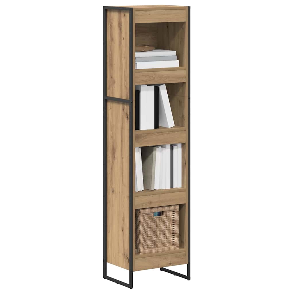 vidaXL Boekenkast Ambachtelijk eiken 80 x 30 x 155 cm Bewerkt hout