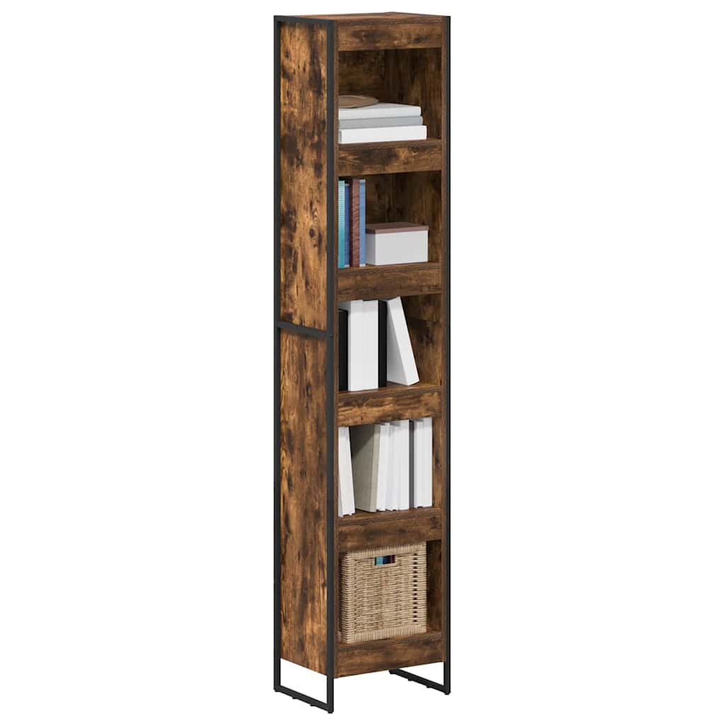 vidaXL Boekenkast Rook Eik 80 x 30 x 155 cm Bewerkt hout