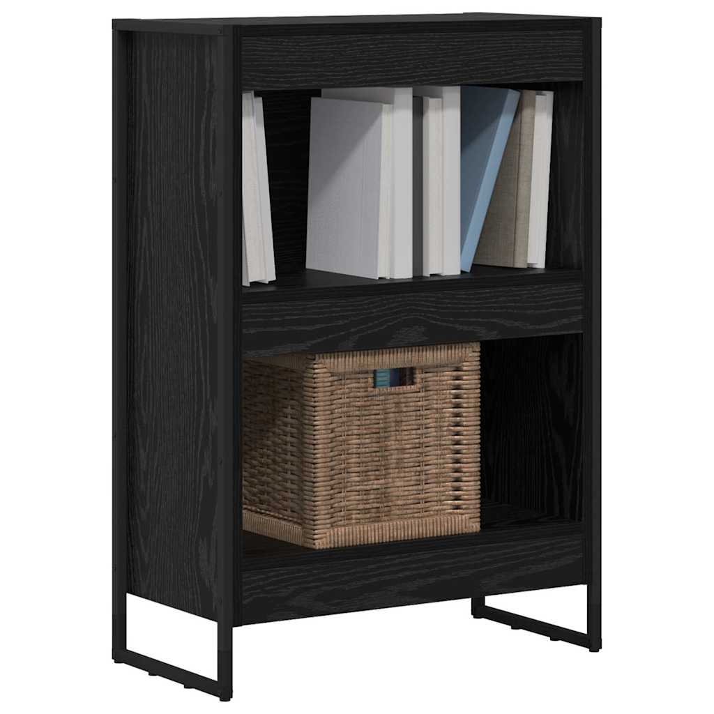 vidaXL Boekenkast Zwart Eiken 80 x 30 x 155 cm Bewerkt hout