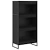 vidaXL Raamaturiiul 60 x 30 x 121 cm Tehispuit Must tamm