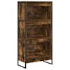 vidaXL Raamaturiiul 60 x 30 x 121 cm Tehispuit Suitsu tamm