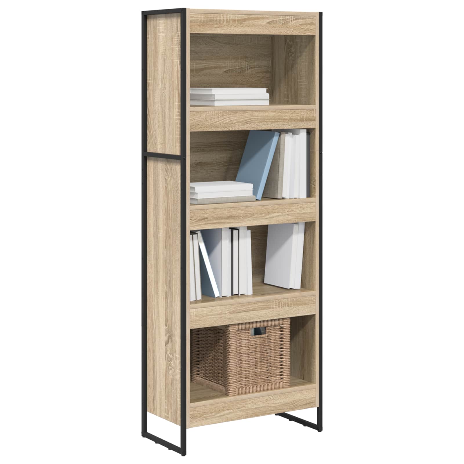 vidaXL Boekenkast Sonoma 80 x 30 x 155 cm Bewerkt hout