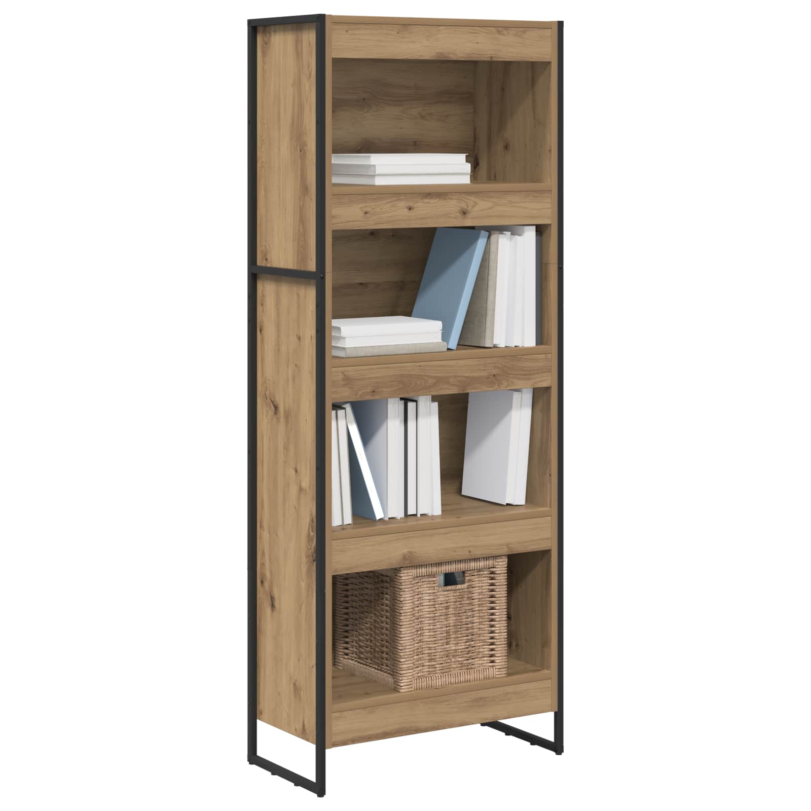 vidaXL Boekenkast Ambachtelijk eiken 80 x 30 x 155 cm Bewerkt hout