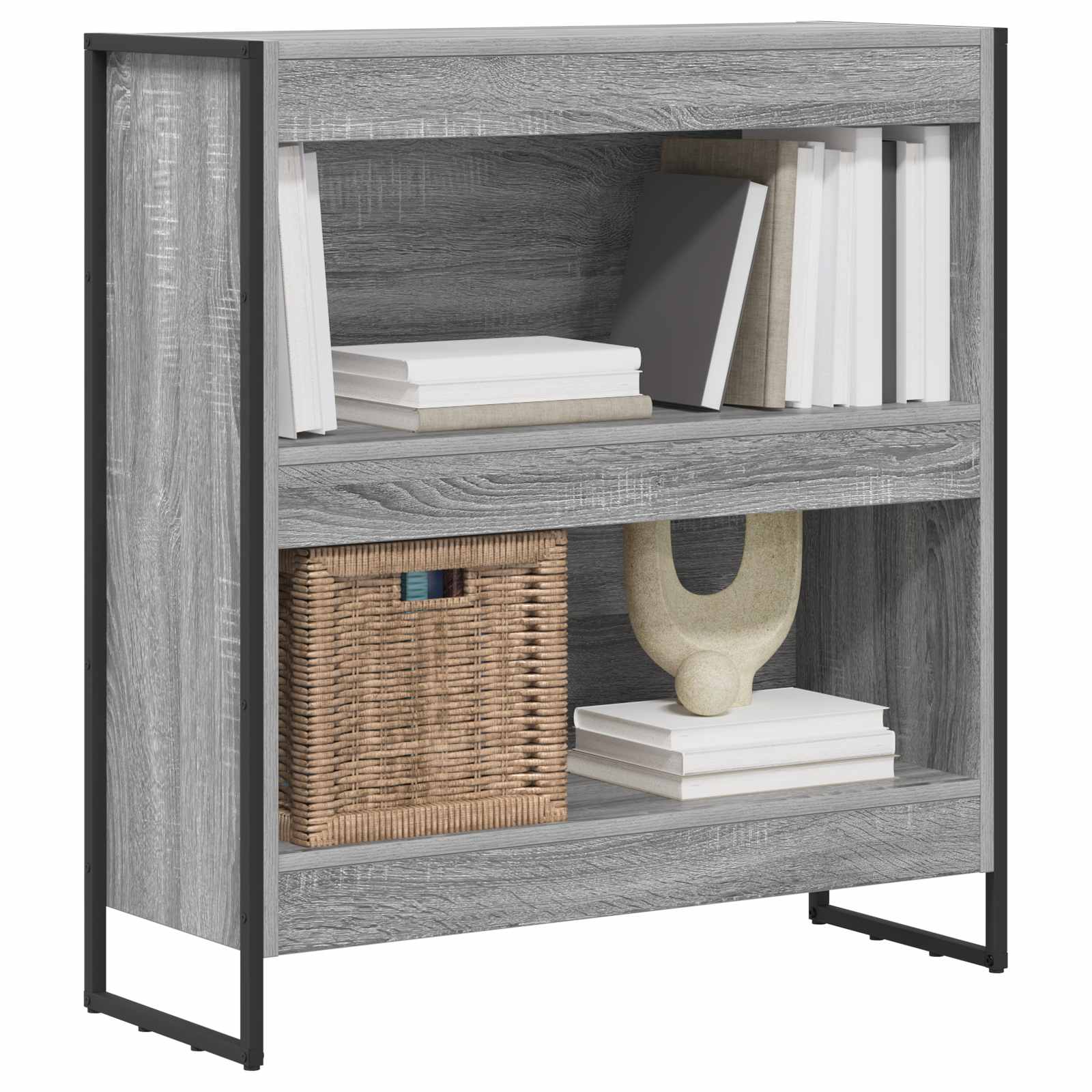 vidaXL Boekenkast Grijs Sonoma 80 x 30 x 155 cm Bewerkt hout