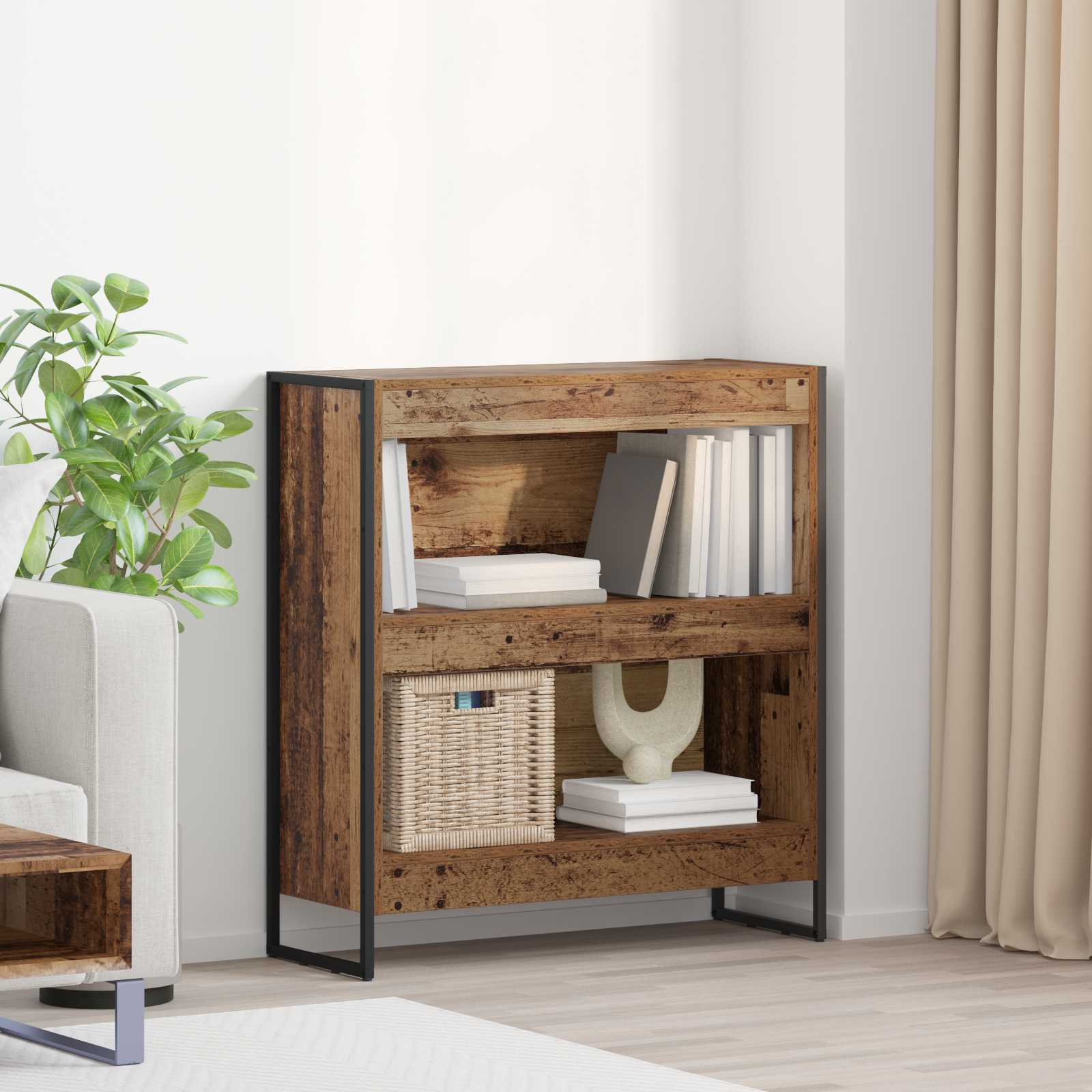 Biblioteci și etajere - Dulap pentru cărți Lemn Vechi 80 x 30 x 155 cm Lemn compozit