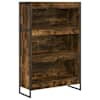 vidaXL Raamaturiiul 80 x 30 x 121 cm Tehispuit Suitsu tamm