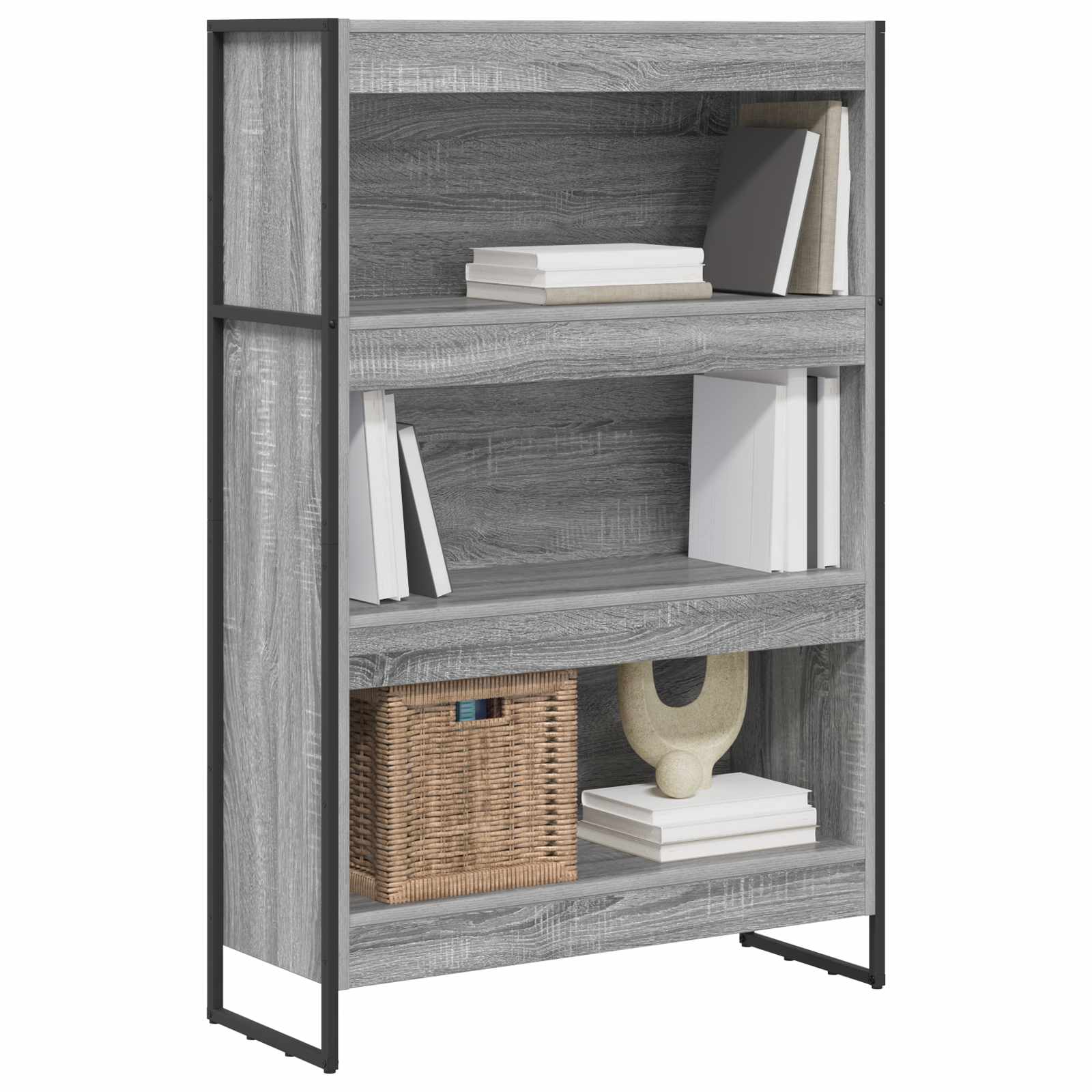 vidaXL Boekenkast Grijs Sonoma 80 x 30 x 155 cm Bewerkt hout