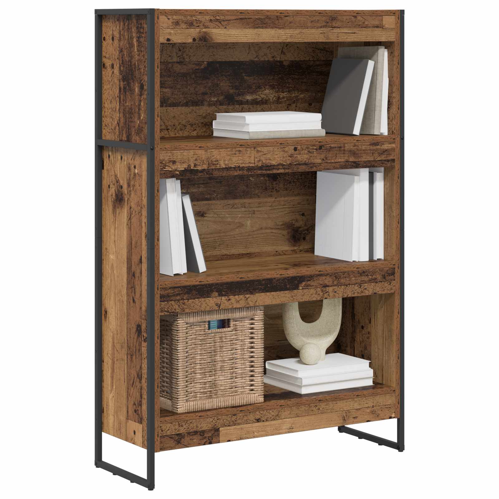 vidaXL Boekenkast Oud Hout 80 x 30 x 155 cm Bewerkt hout