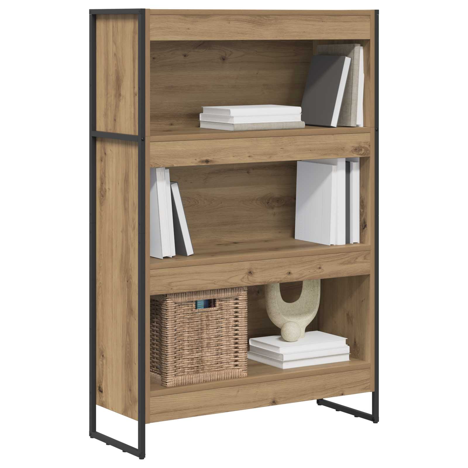 vidaXL Boekenkast Ambachtelijk eiken 80 x 30 x 155 cm Bewerkt hout