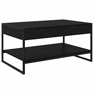 vidaXL Kohvilaud Must tamm 80 x 50 x 40 cm Tehispuit