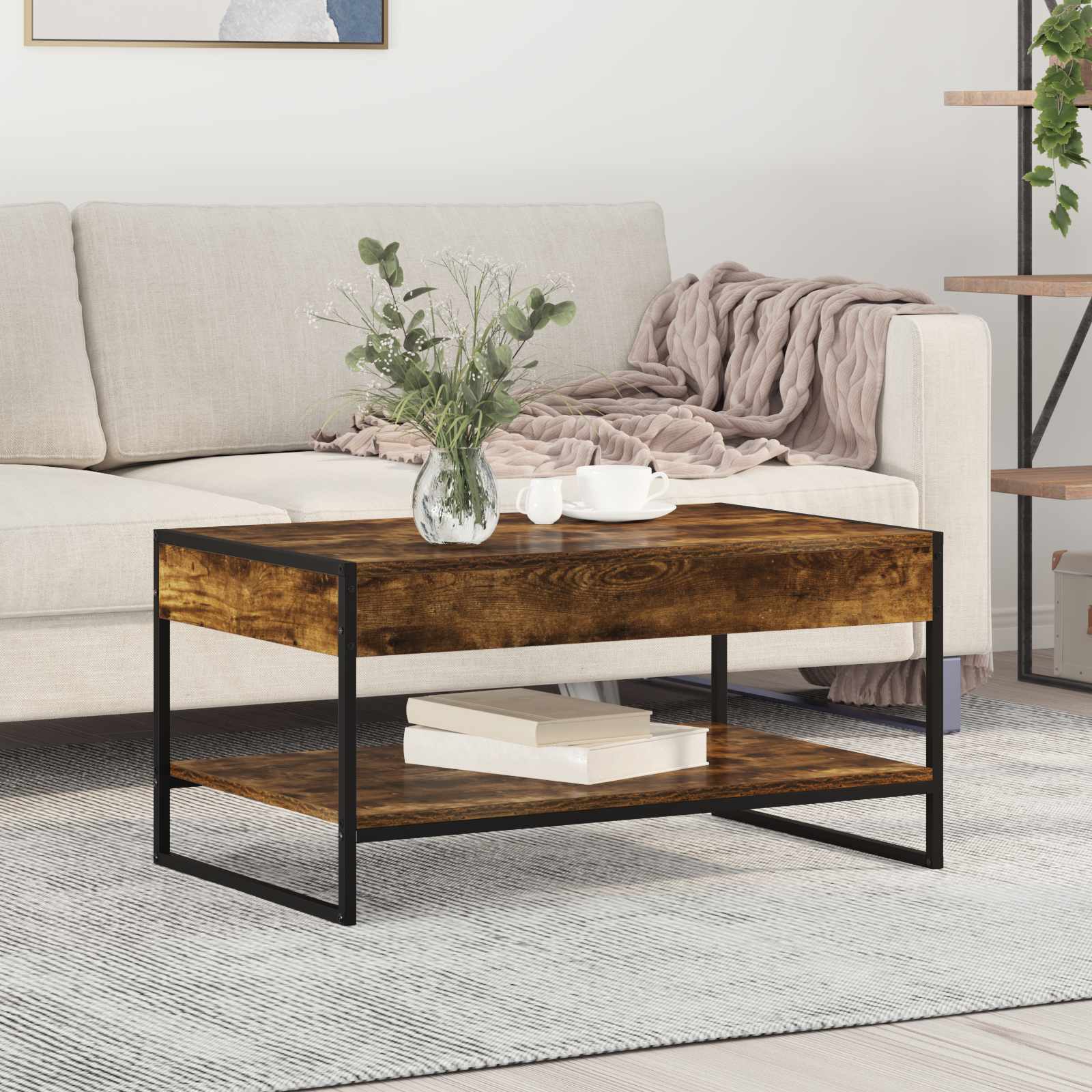 vidaXL Couchtisch Raucharbe 80 x 50 x 40 cm Holzwerkstoff