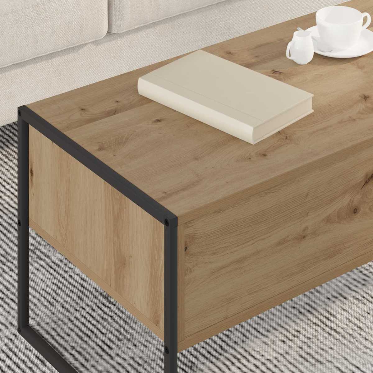Sofabord 100 x 46 x 40 cm Konstrueret træ - Billede 4