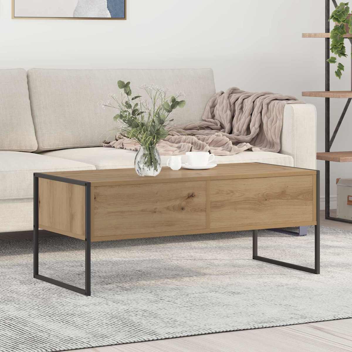 Sofabord 100 x 46 x 40 cm Konstrueret træ