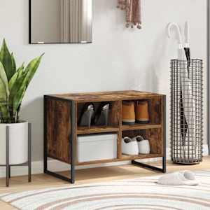 Omara za čevlje Dimni hrast 60 x 35 x 44 cm Konstruiran les