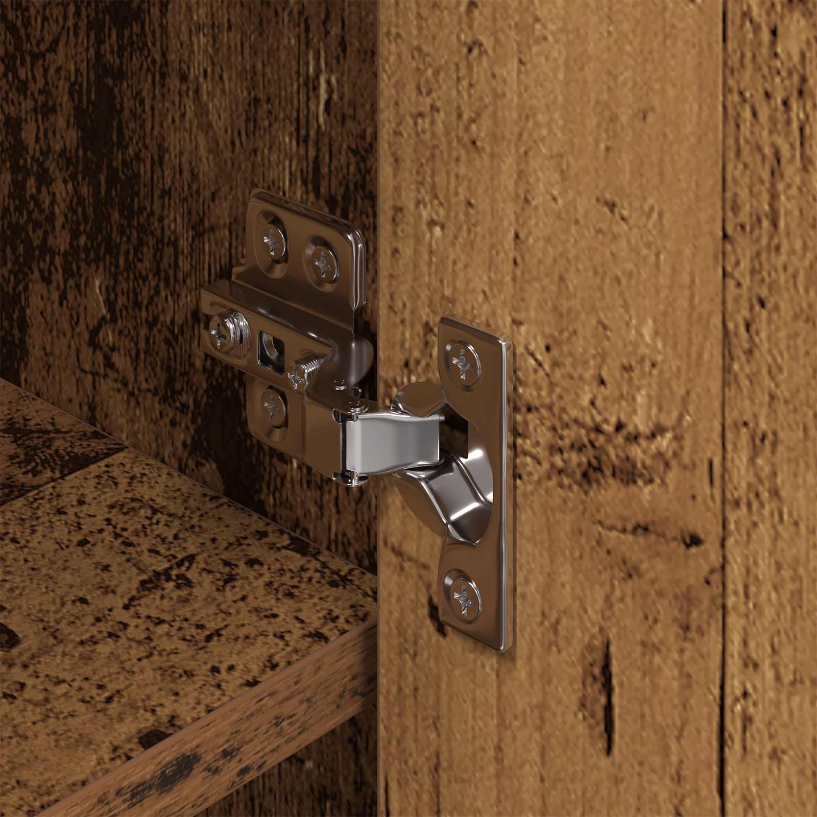 Kenkäkaappi ovella Vanha Puu 79 x 36 x 100 cm Tekninen puu - Image 11