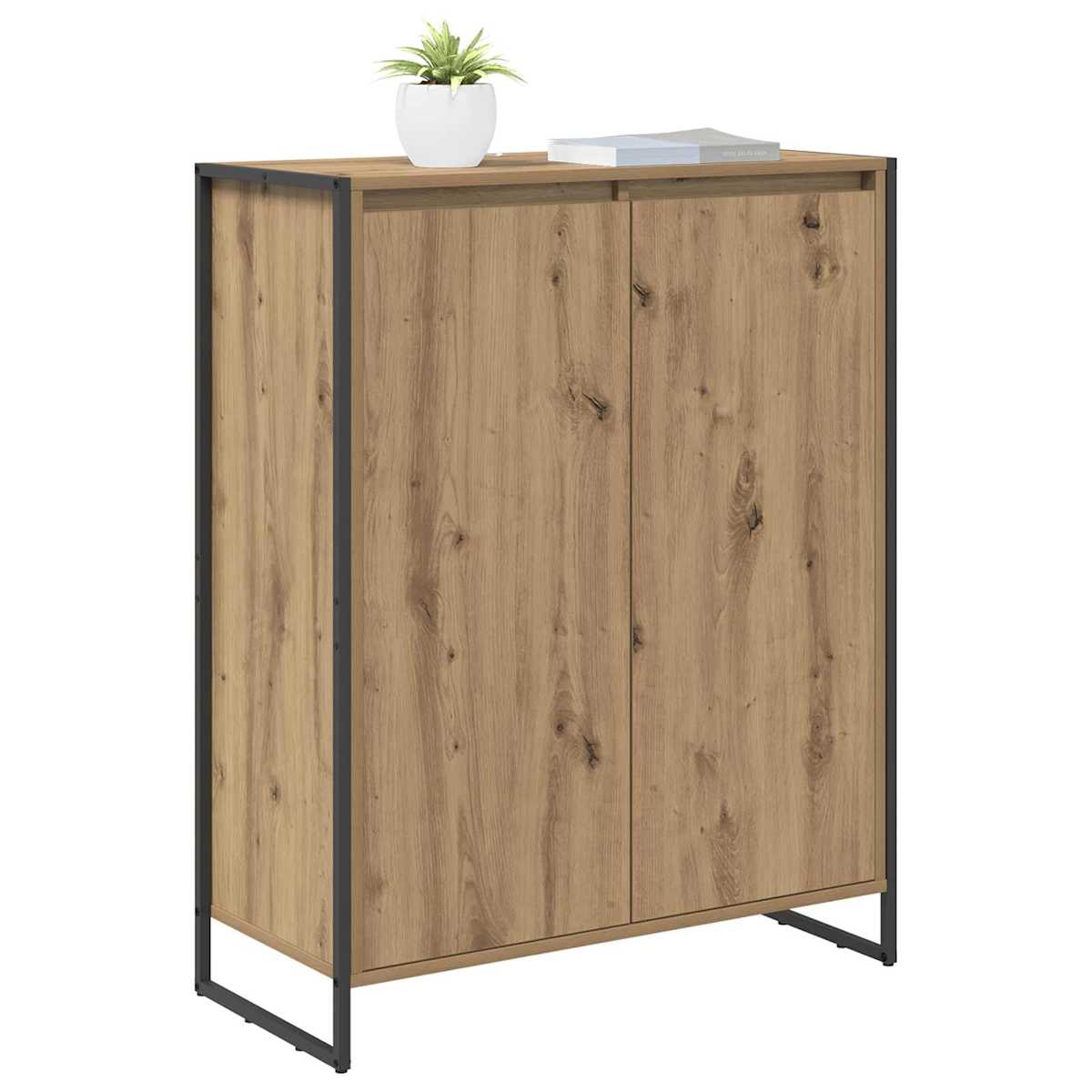 Sko skab med dør 79 x 36 x 100 cm Konstrueret træ - Billede 3