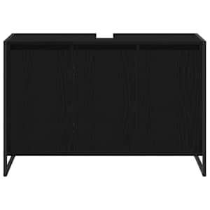 Koupelnová skříň Černý dub 90 x 30 x 60 cm kompozitní dřevo - obrázek 6