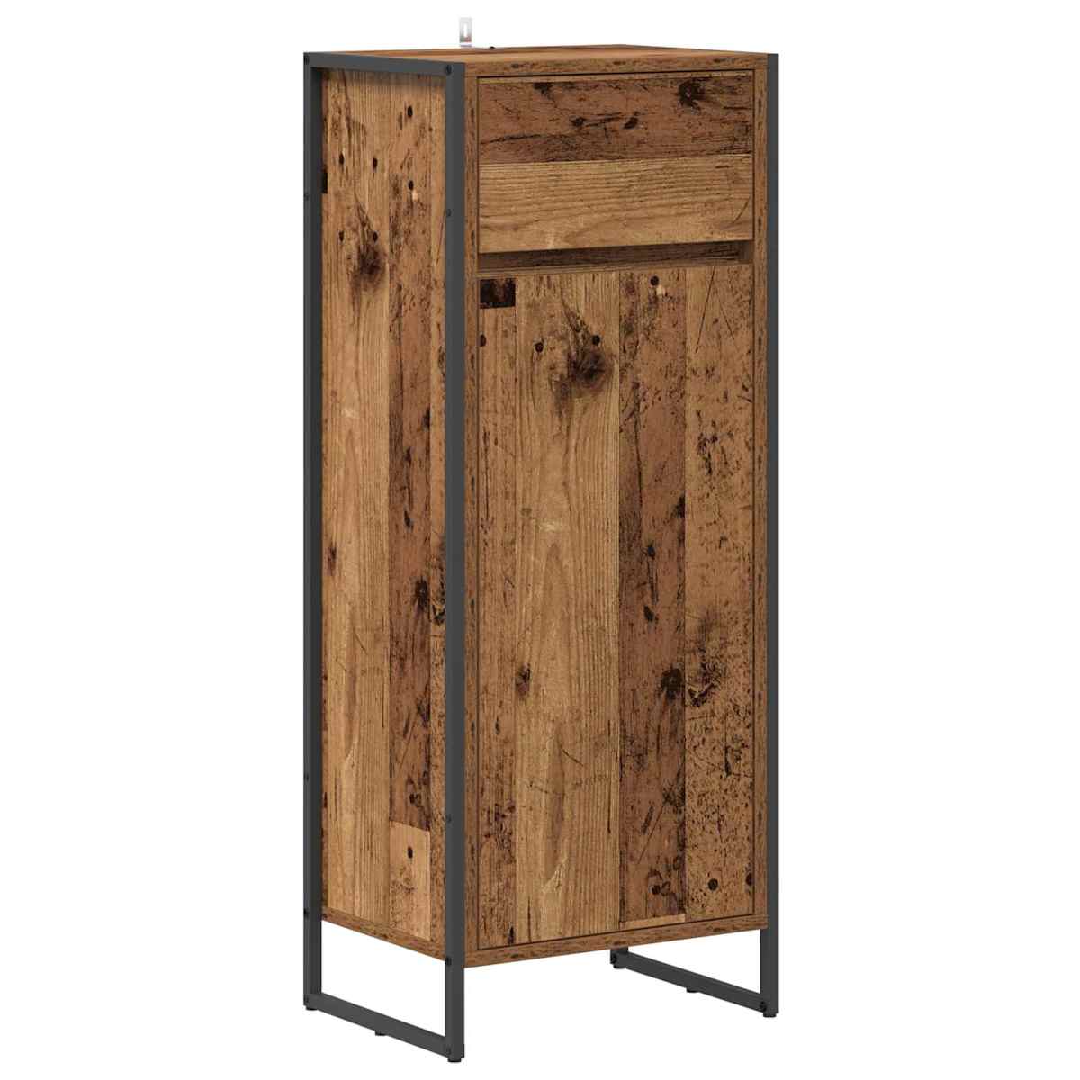 Badeværelsesskab 40 x 30 x 100 cm Konstrueret træ - Billede 2