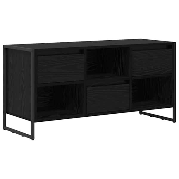 vidaXL Telerikapp 100 x 36 x 49,5 cm Must tamm Tehispuit