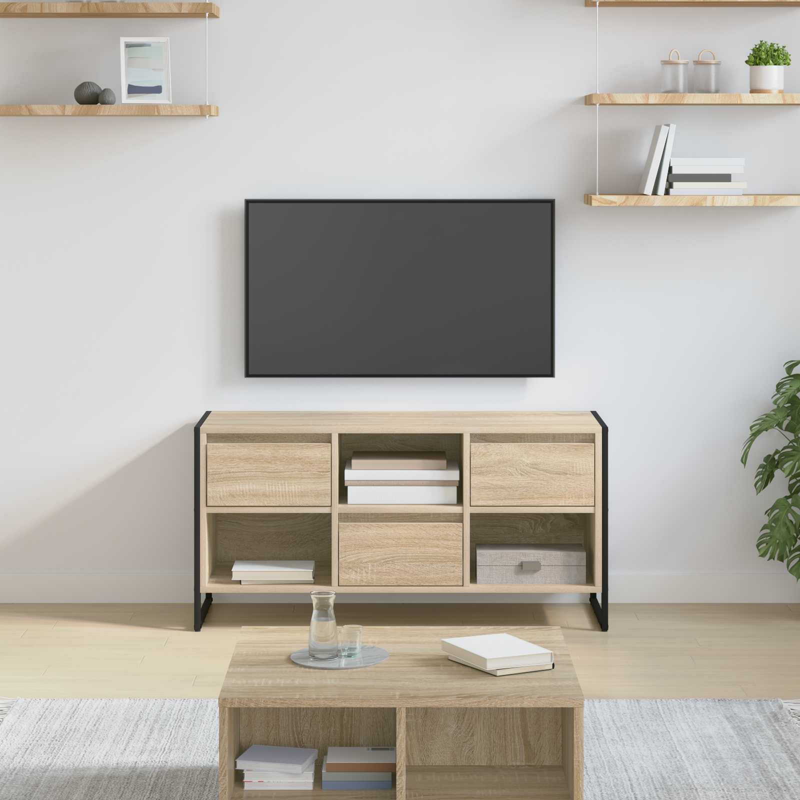Suport TV & Masă TV - Cabinet TV cu sertar Sonoma 100 x 36 x 49,5 cm Lemn compozit