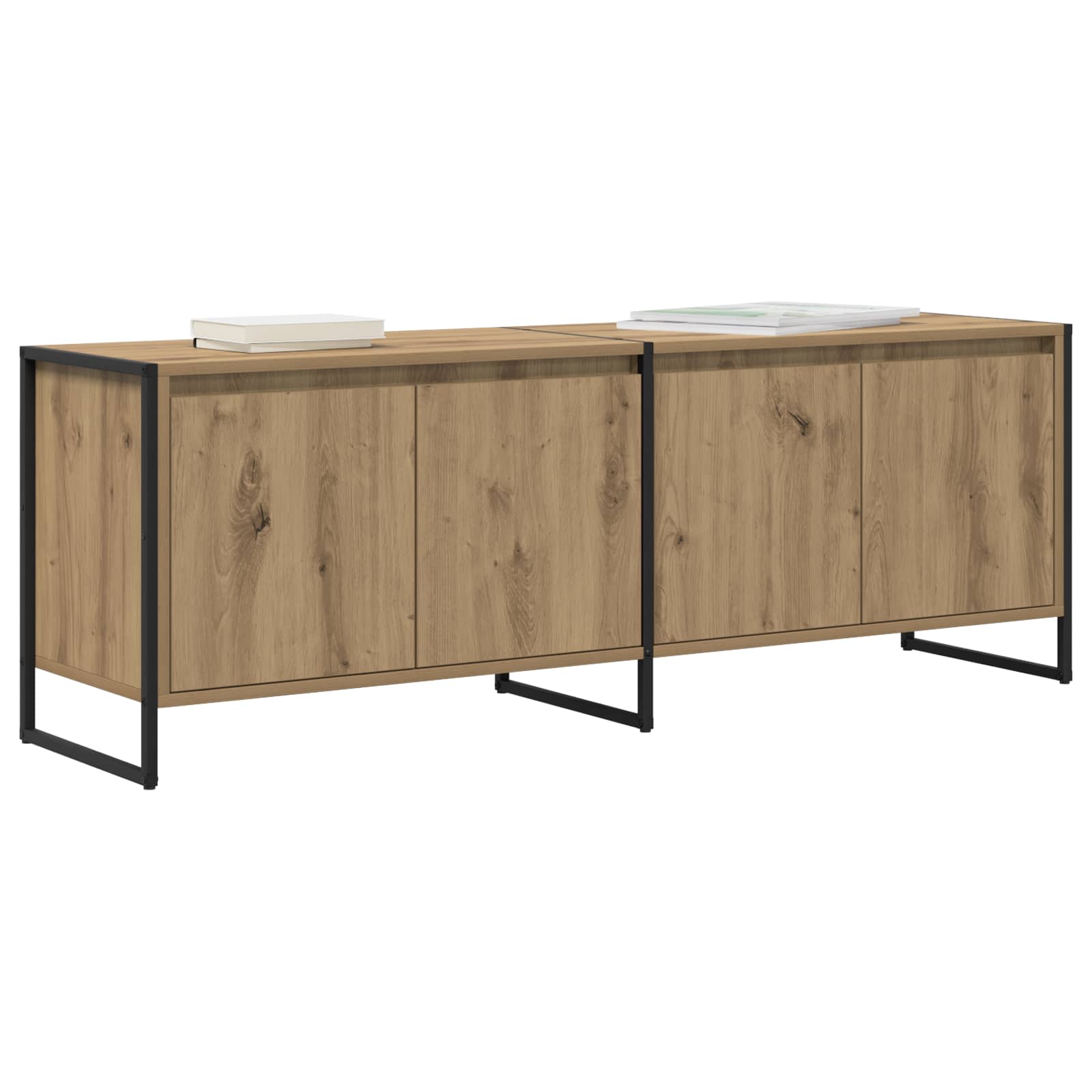 vidaXL TV-kast Ambachtelijk eiken 140 x 36 x 49.5 cm Bewerkt hout