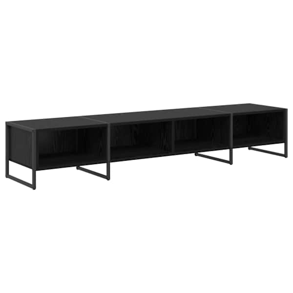 vidaXL Telerikapp 170.5 x 36 x 30.5 cm Must tamm Tehispuit