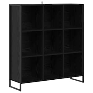 vidaXL Raamaturiiul 99.5 x 30 x 108.5 cm Tehispuit Must tamm