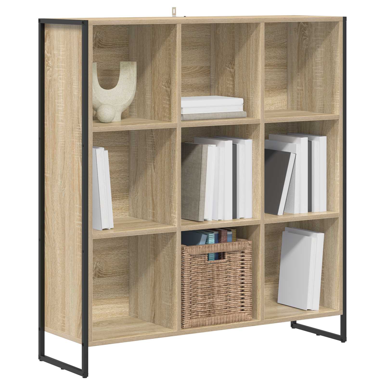 vidaXL Boekenkast Sonoma 99,5 x 30 x 108,5 cm Bewerkt hout