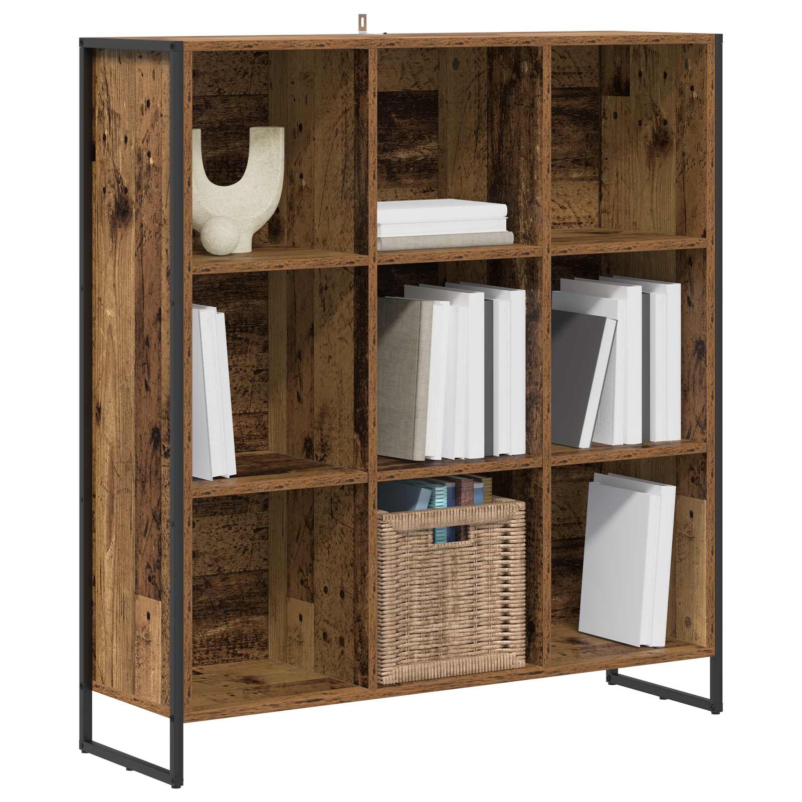vidaXL Boekenkast Oud Hout 99,5 x 30 x 108,5 cm Bewerkt hout