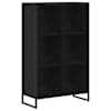 vidaXL Raamaturiiul 99.5 x 30 x 108.5 cm Tehispuit Must tamm