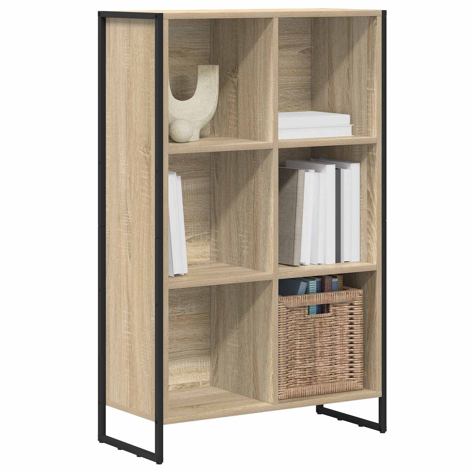 vidaXL Boekenkast Sonoma 99,5 x 30 x 108,5 cm Bewerkt hout