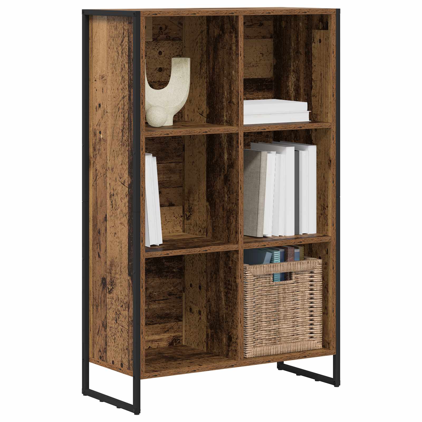 vidaXL Boekenkast Oud Hout 99,5 x 30 x 108,5 cm Bewerkt hout