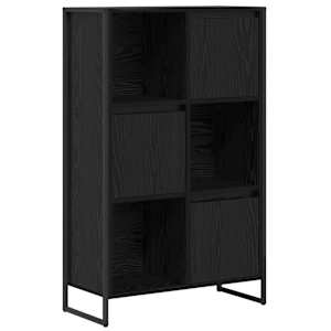 vidaXL Raamaturiiul 68 x 30 x 108.5 cm Tehispuit Must tamm