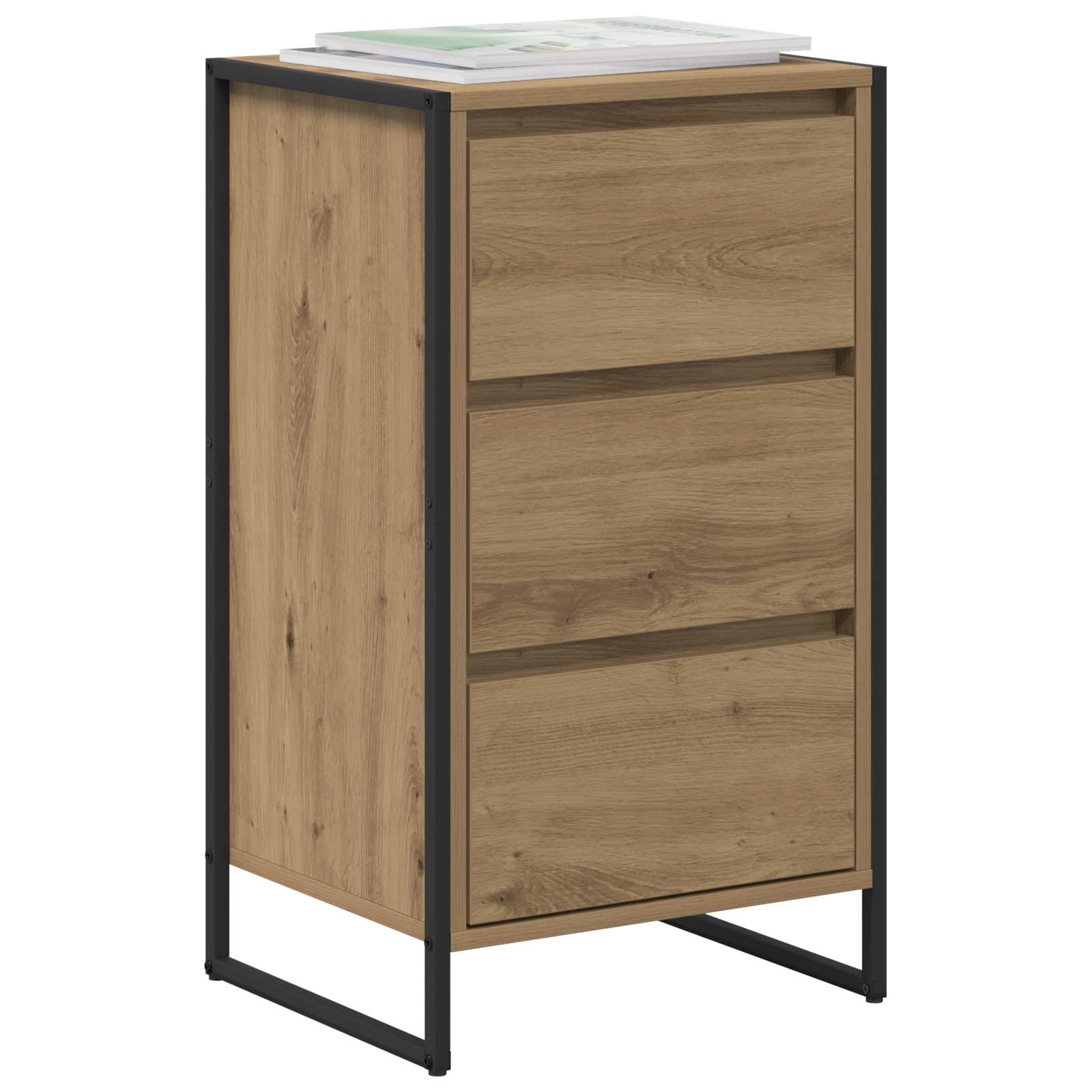 vidaXL Dressoir Ambachtelijk eiken 42 x 36 x 75.5 cm Bewerkt hout