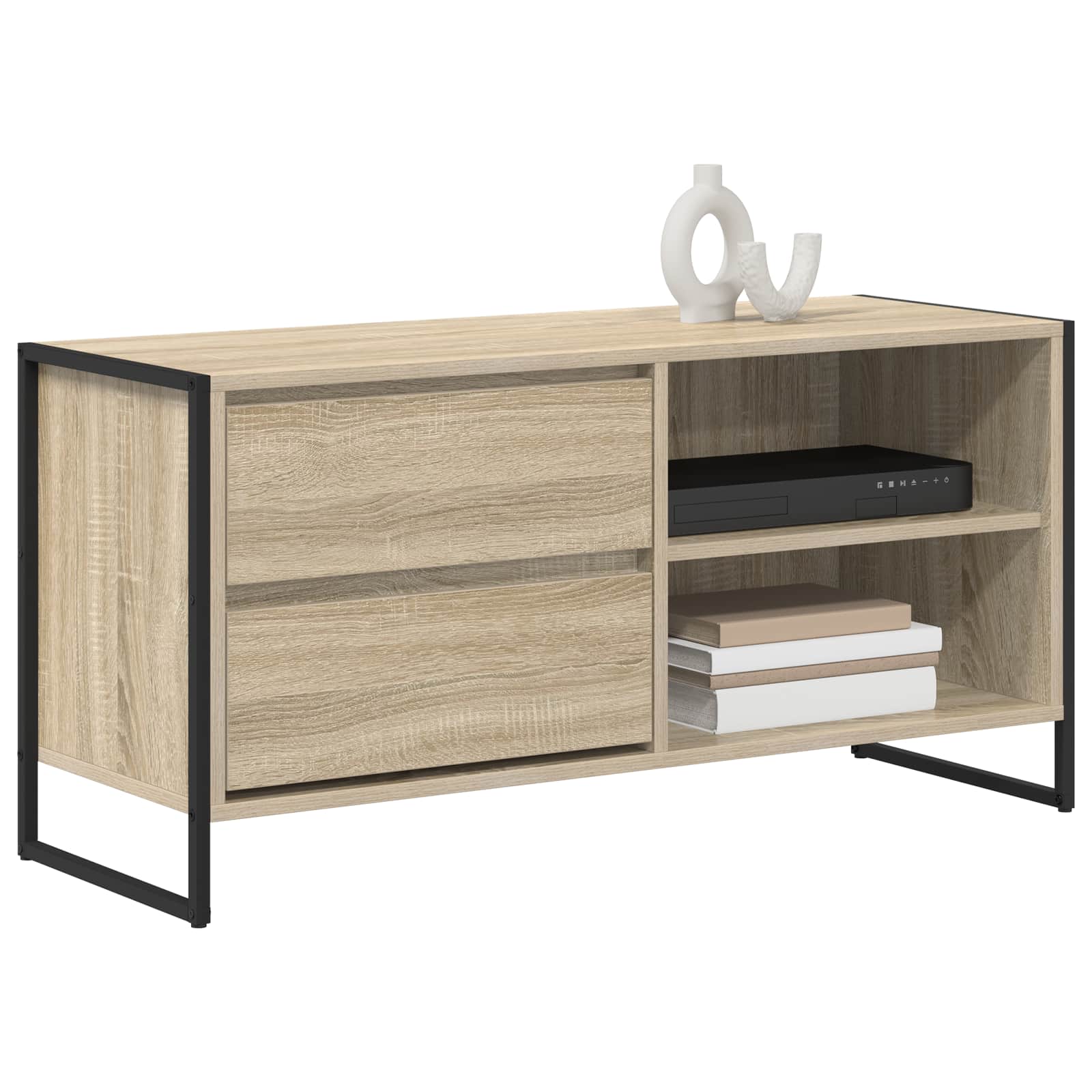 vidaXL TV-kast met lade Sonoma 100 x 36 x 49,5 cm Bewerkt hout