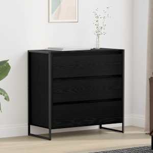 Servírovací skříň Černý dub 79 x 36 x 75.5 cm kompozitní dřevo - obrázek 1