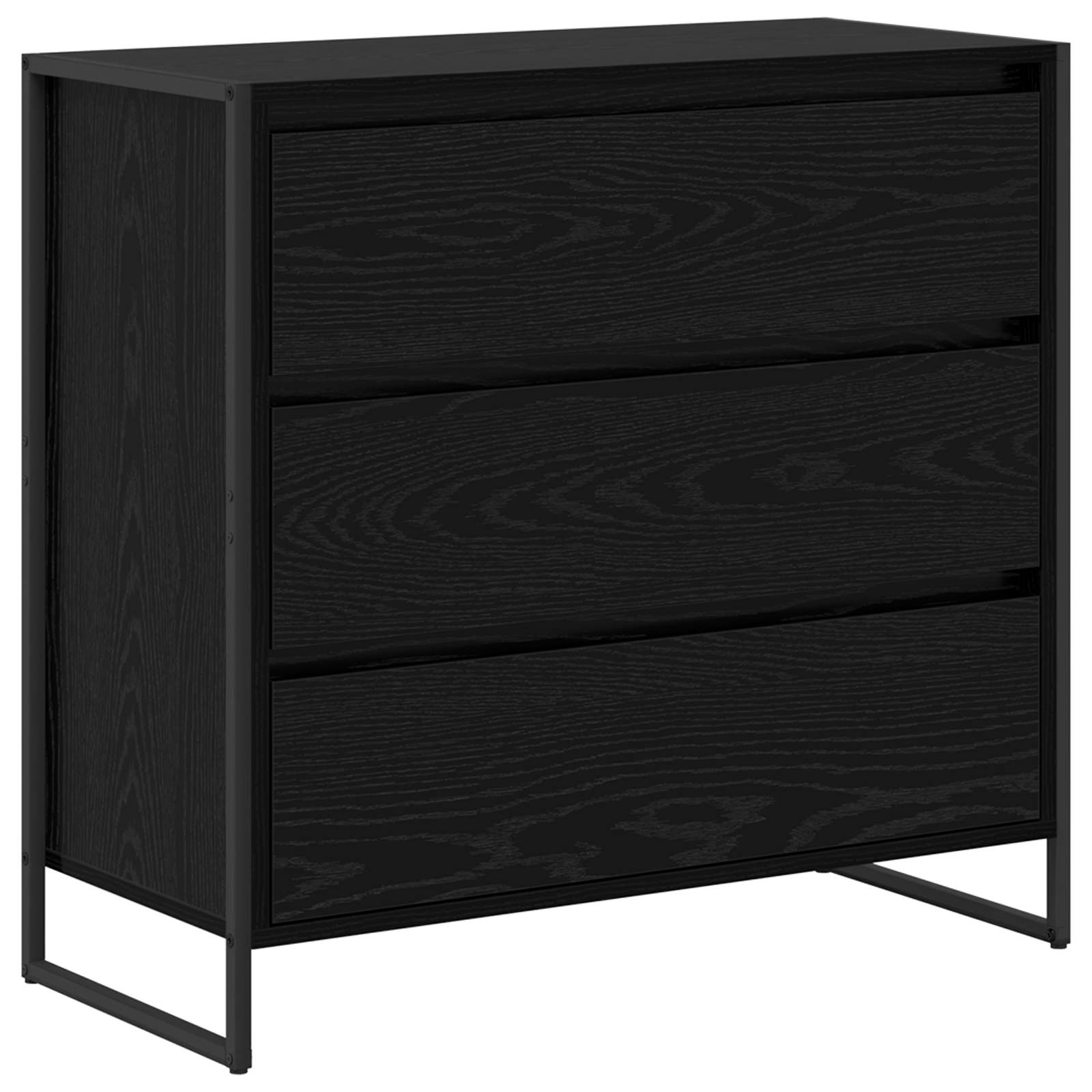 Thumbnail - vidaXL Sideboard Schwarz Eichen-Optik 79 x 36 x 75.5 cm Holzwerkstoff