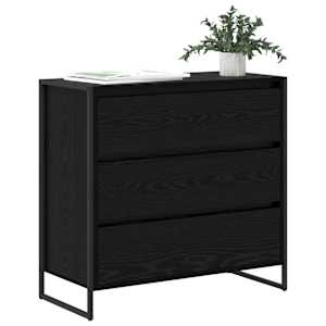 Servírovací skříň Černý dub 79 x 36 x 75.5 cm kompozitní dřevo - obrázek 3
