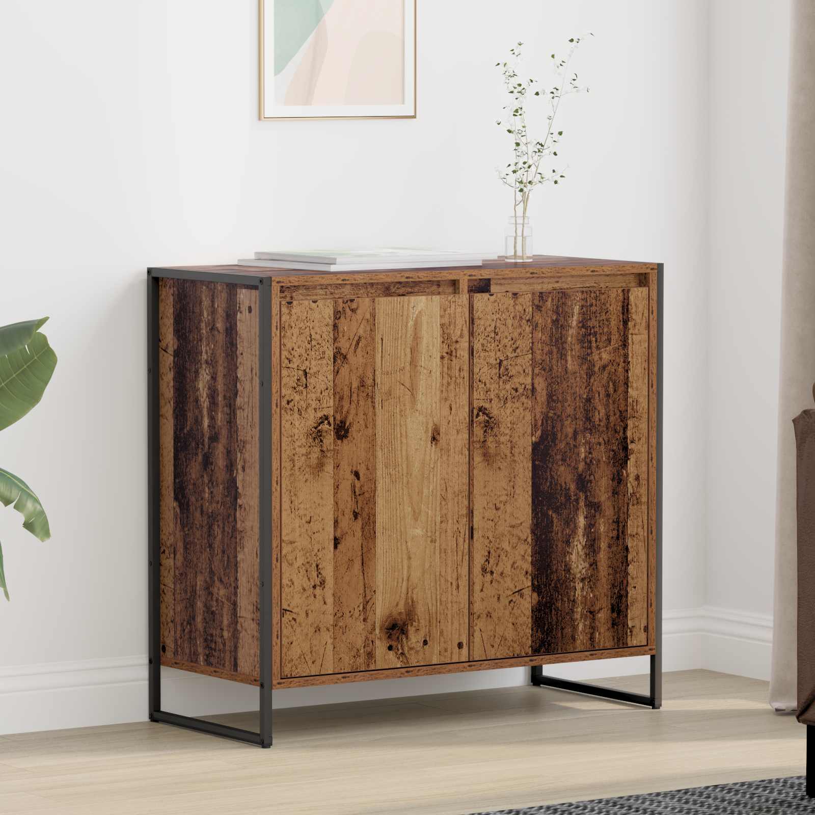 vidaXL Dulap lateral Lemn Vechi 79 x 36 x 75 cm Lemn compozit