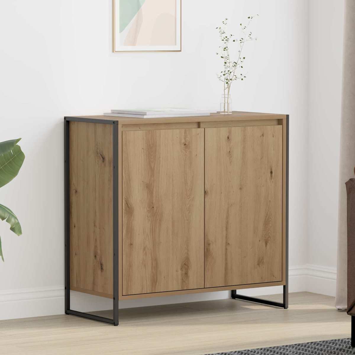 Sideskab 79 x 36 x 75 cm Konstrueret træ
