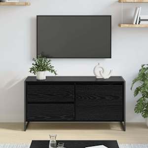Televizní skříň Černý dub 100 x 36 x 49.5 cm kompozitní dřevo - obrázek 1