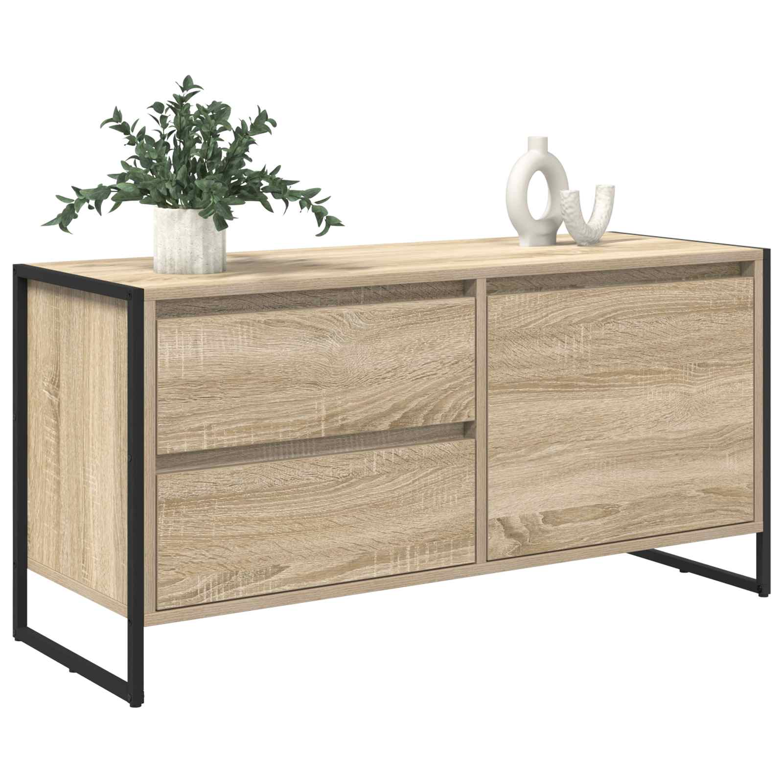 vidaXL TV-kast met lade Sonoma 100 x 36 x 49.5 cm Bewerkt hout