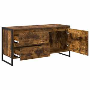 Televizní skříň Kouřový dub 100 x 36 x 49.5 cm kompozitní dřevo - obrázek 5
