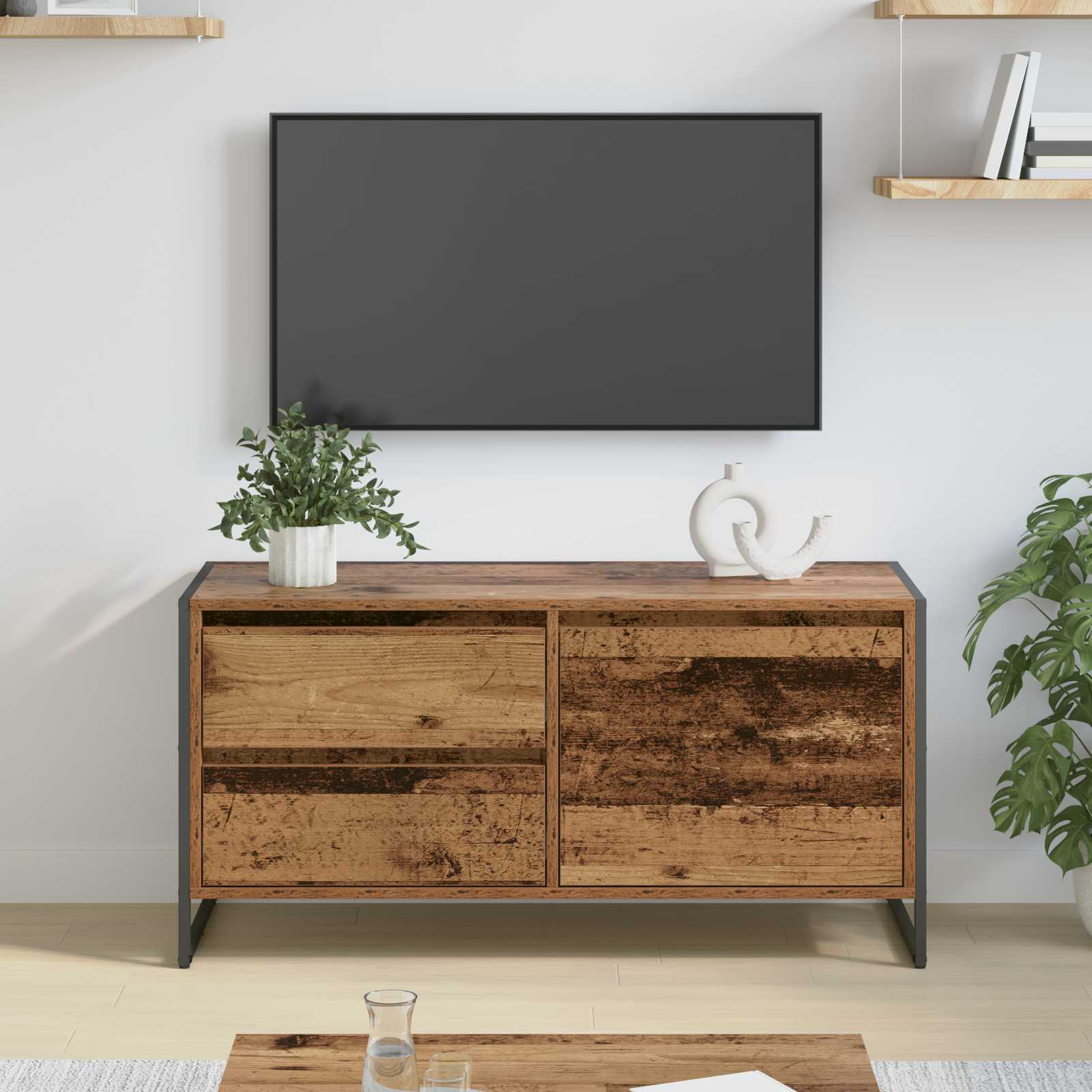 Suport TV & Masă TV - Cabinet TV Lemn Vechi 100 x 36 x 49.5 cm Lemn compozit