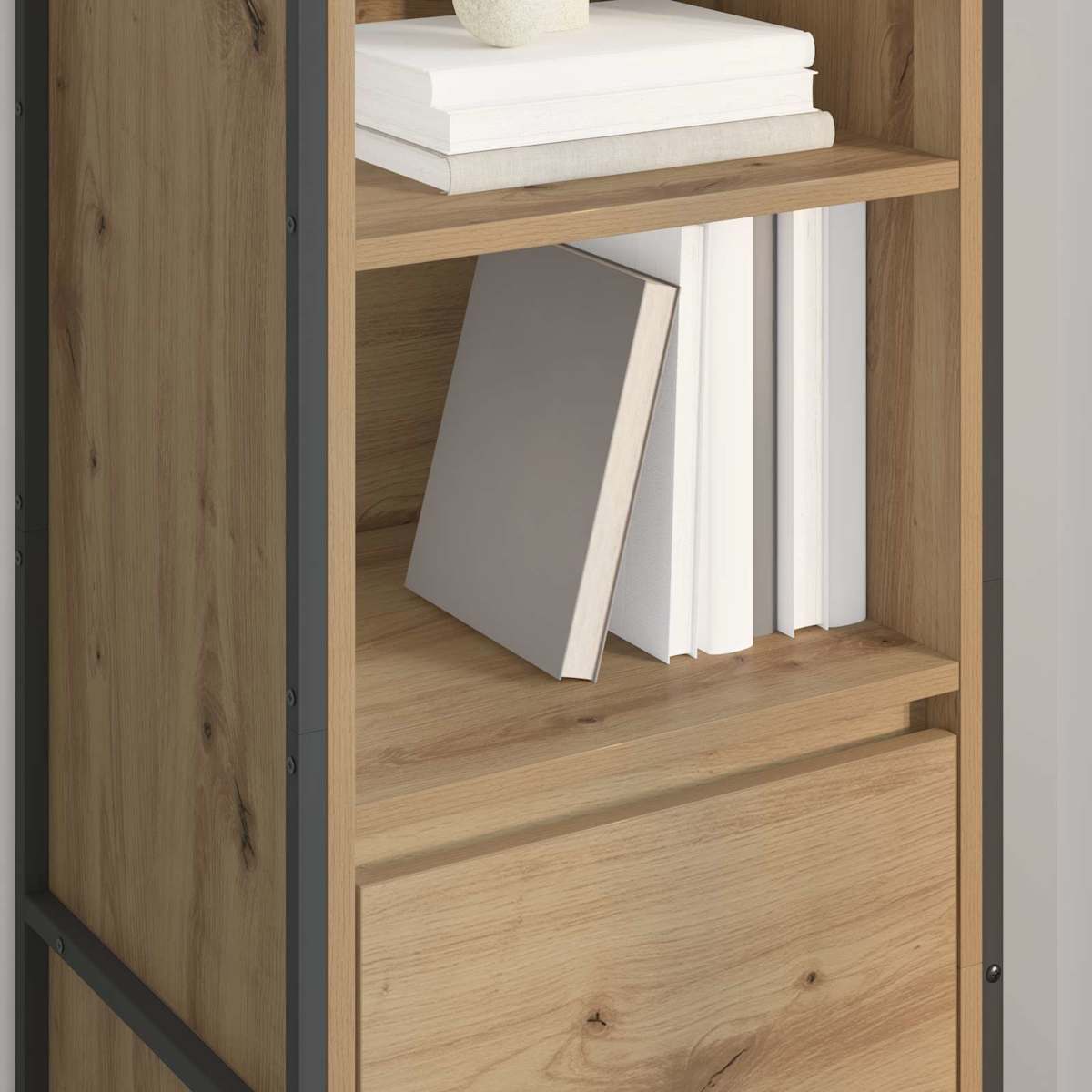 Bogskab 43 x 36 x 150,5 cm Konstrueret træ - Billede 4