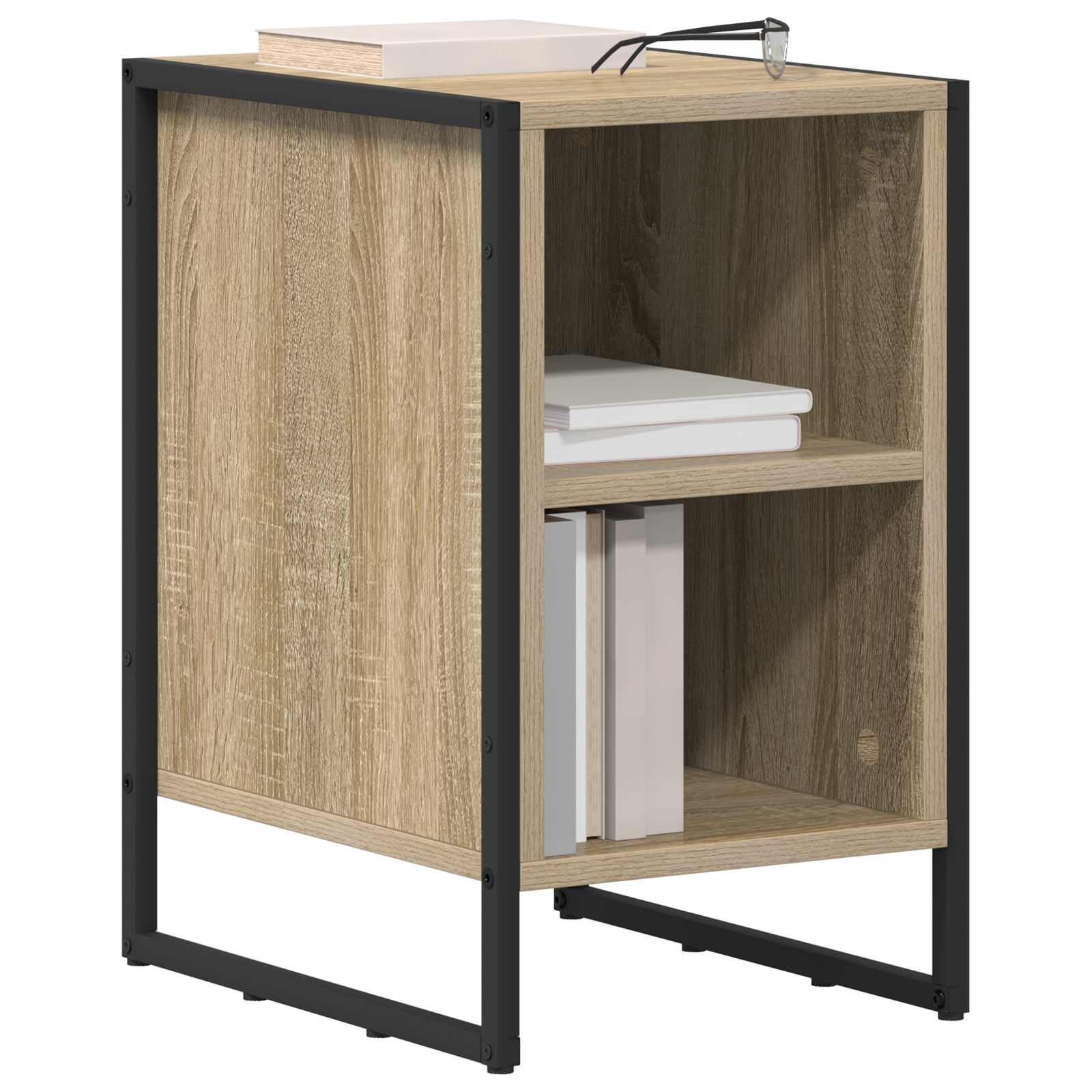 vidaXL Nachtkastje 2 pcs Sonoma 39.5 x 30 x 50 cm Bewerkt hout