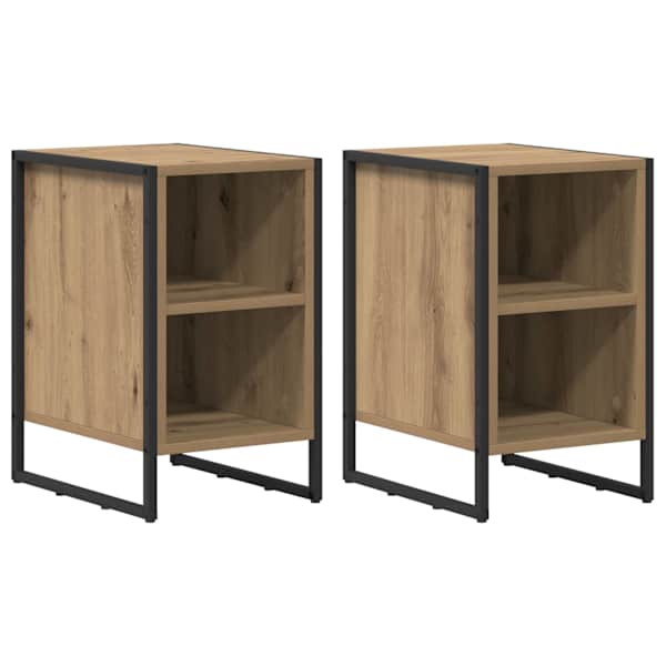 vidaXL &Ouml;&ouml;kapp 2 tk Artisani tamme 39.5 x 30 x 50 cm Tehispuit