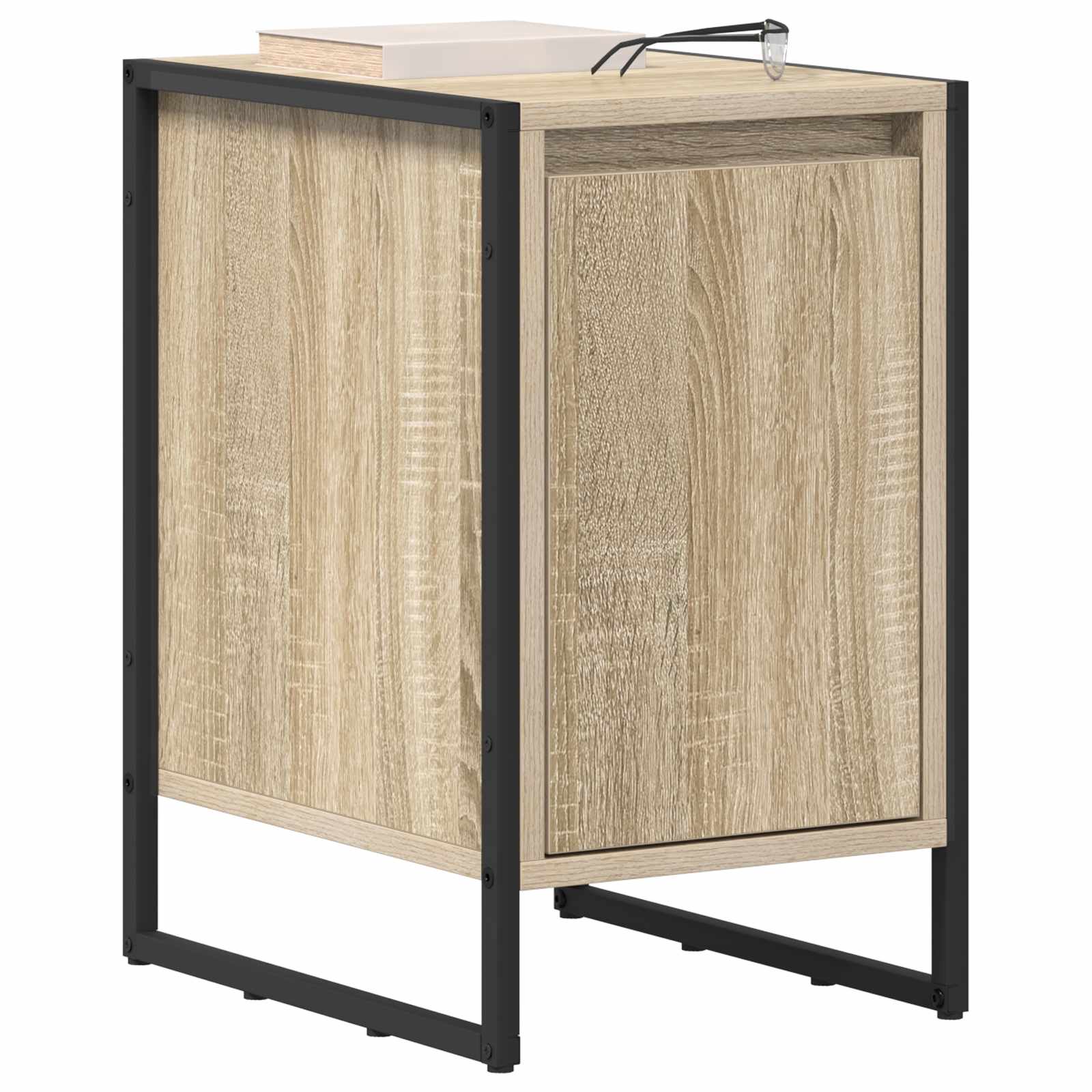 vidaXL Nachtkastje 2 pcs Sonoma 39,5 x 30 x 50 cm Bewerkt hout