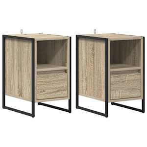 Noční stolek 2 pcs Sonoma 39,5 x 30 x 50 cm kompozitní dřevo - obrázek 2